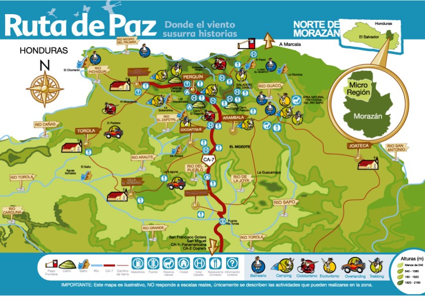 mapa turistico ruta de paz